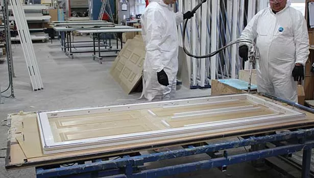 Door production adhesive bader factory lab