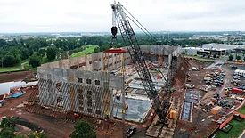 Alt text: Construction of a data center 