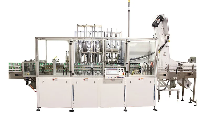 An in-line cartridge filler