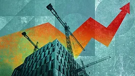 Conceptual image of construction growth and economic progress