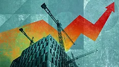 Conceptual image of construction growth and economic progress