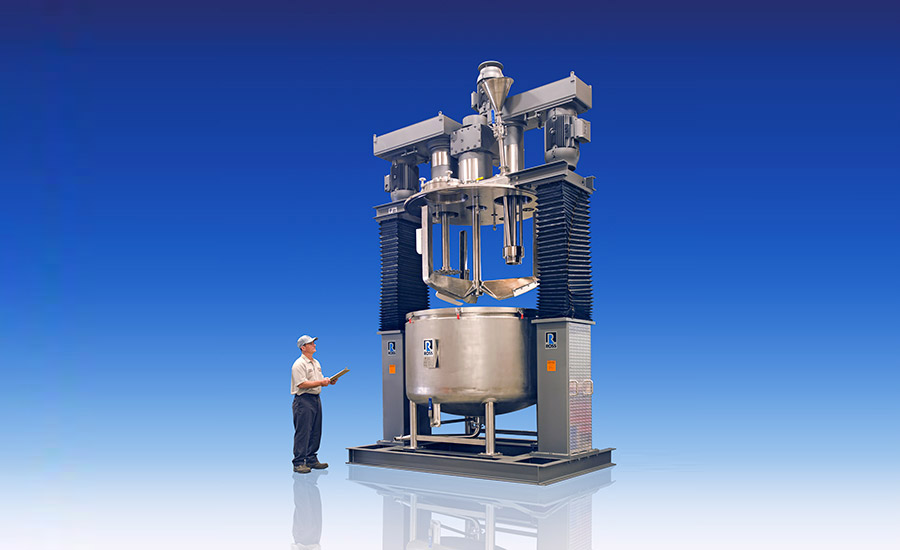 Ross mixer with powder induction manifold