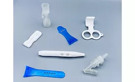 Photo of devices printed with 3D printing resins