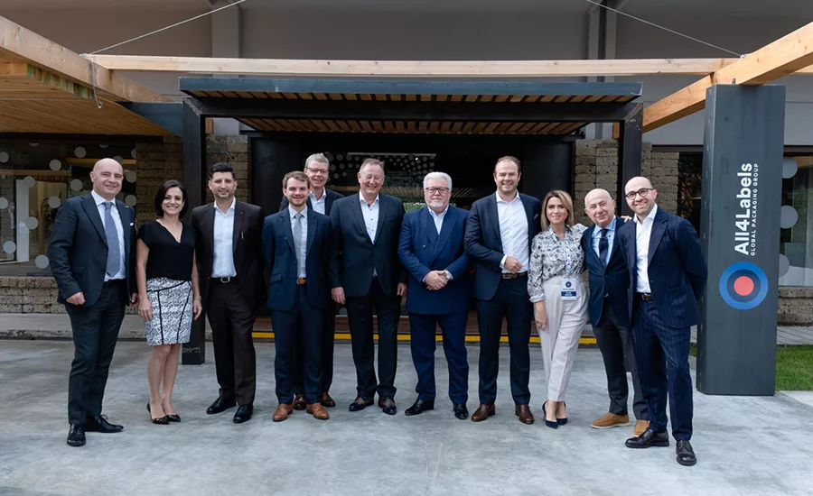 Employees of All4Labels opening the Center of Excellence in Salerno, Italy.