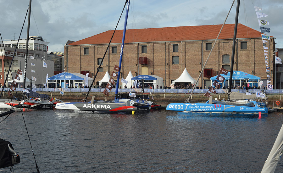 Photo of racing yachts in harbor