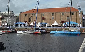Photo of racing yachts in harbor