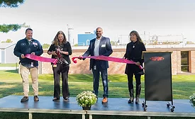 The ribbon cutting ceremony at DuPont's Healthcare Industries Materials Site in Hemlock, Mich.