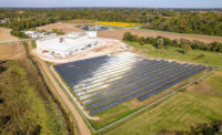 Photo of the solar array at the Huber facility in Quincy, Illinois