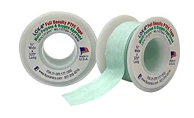 Photo of rolls of Fluoramics' LOX-8 PTFE Tape