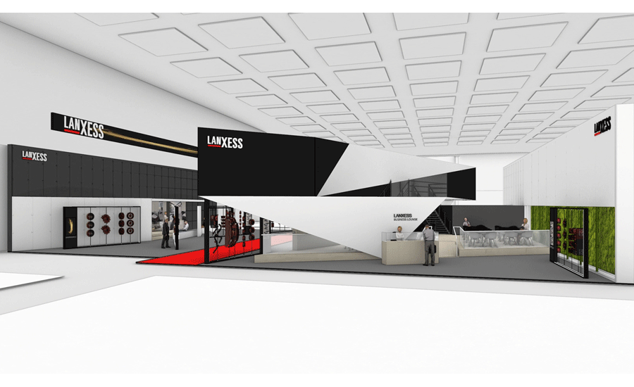 Image of the LANXESS stand for K 2022. 