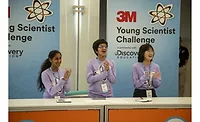 3M and Discovery Education Launch Alumni Network and Grants Program image of three young scientist participants