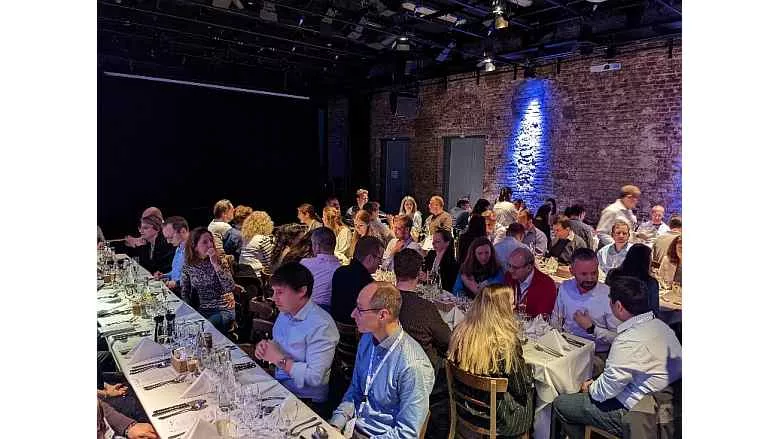 Image of attendees of Afera's 2022 Tape College Dinner Networking Event.