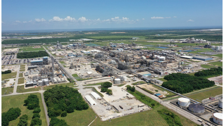 Aerial view of Covestsro's site in Baytown, Texas
