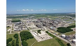Aerial view of Covestro facility at Baytown Texas