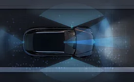 Image of car with vehicle road sensors