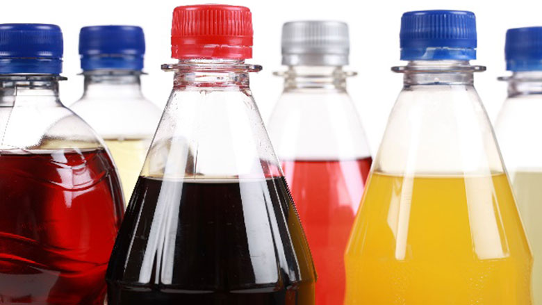 Image of beverage bottles of various colors