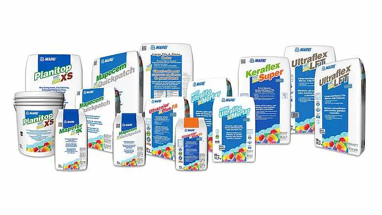 Image of MAPEI's new line of Carbon Neutral Products