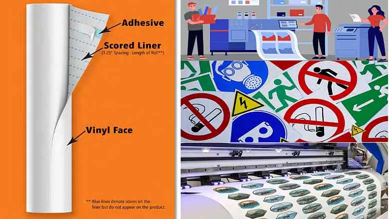 Image describing Mactac's new Printvinyl-Scored