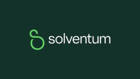 Photo of Solventum logo on green background