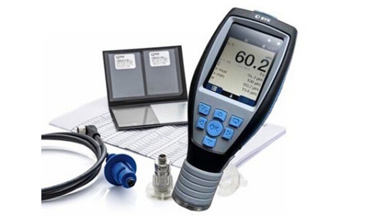 Image of new byko test 9500 dry film thickness gauge. 