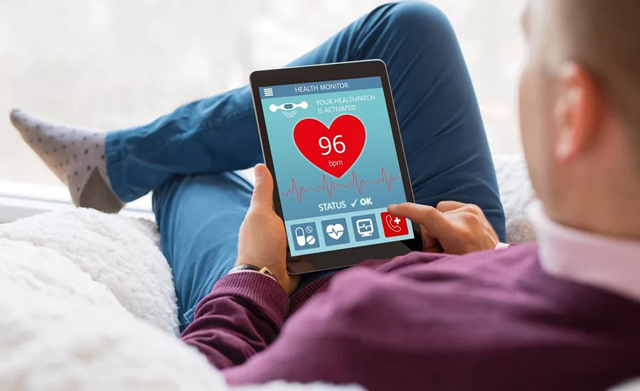 health patches communicate with mobile app