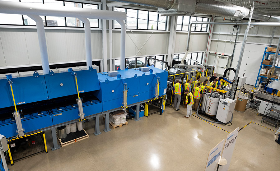 The expansion added a new pilot production line to the facility.