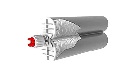 Photo of the eccopaCC two-cartridge dispenser