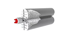 Photo of the eccopaCC two-cartridge dispenser