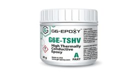 Image of a container of G6E-TSHV, part of a new line of epoxies from g6 Materials
