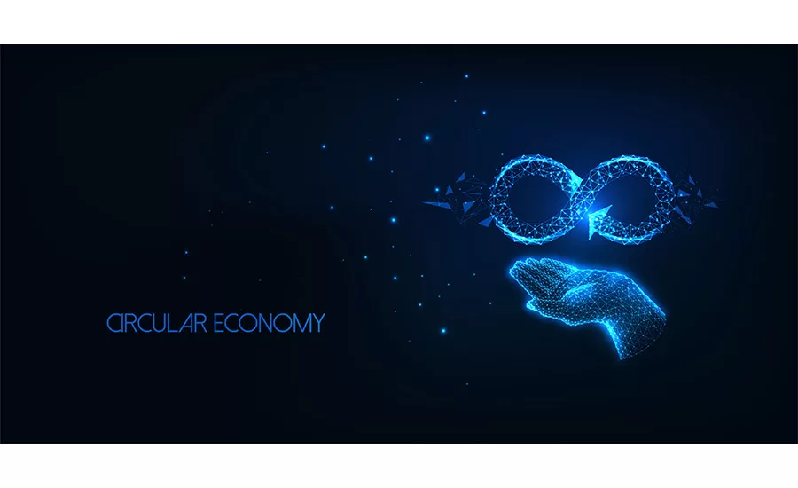 Illustration of the circular economy. 