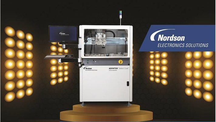 Image of Nordson Electronics Solutions' award wining ASYMTEK Select Coat® SL-1040 Conformal Coating System. 