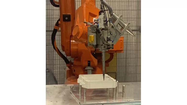 An atmospheric in-line plasma system installed at Robafoam