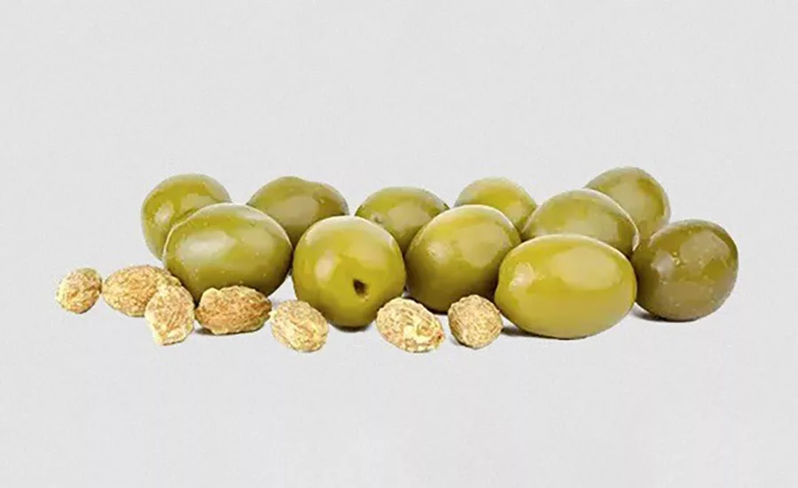 A lignocellulosic material, olive stones are crushed in the mill when creating olive oil.