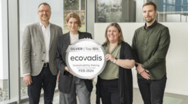 Executives at Lohmann receiving EcoVadis award