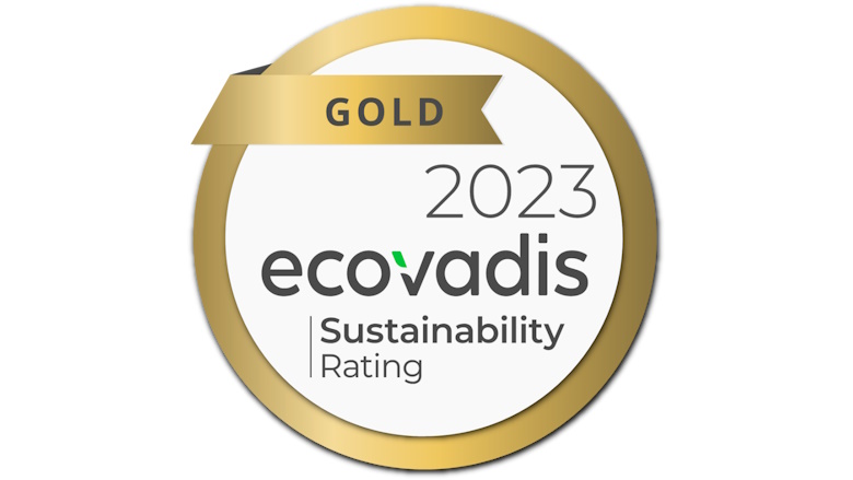 Picture of the Ecovadis gold medal