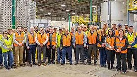 Greif employees pose for a photo at the new facility in Ohio