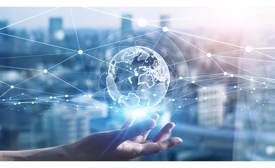 graphic of connected world