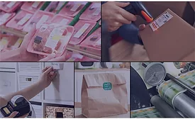 collage of adhesives being applied to various items