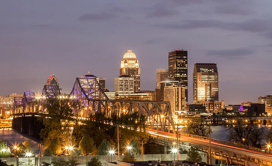 Skyline of downtown Louisville Kentucky