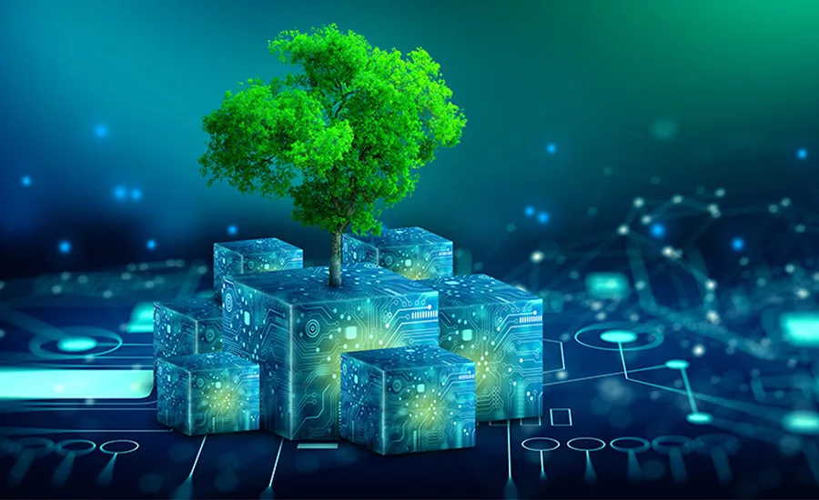 digital graphic representing sustainability