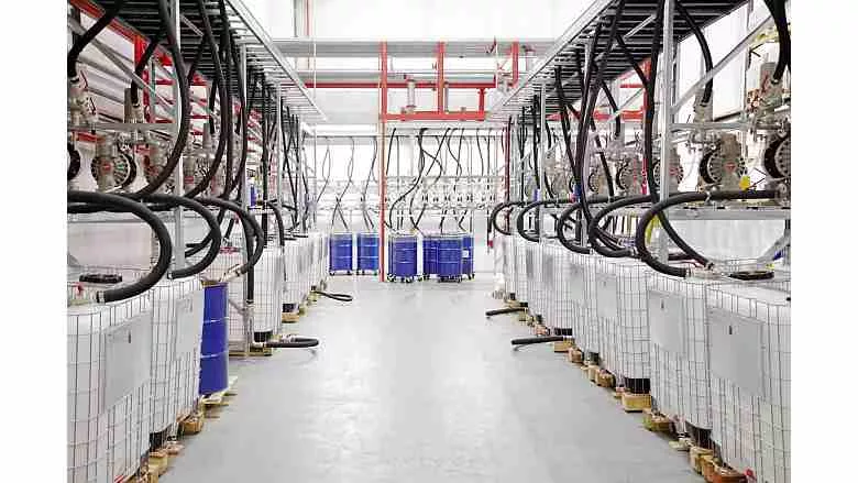 Production of water-based inks at Siegwerk facility