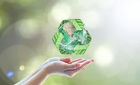 graphic showing a sustainable planet