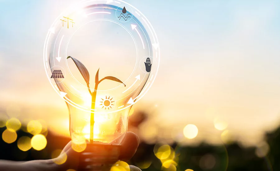 graphic representing sustainable energy