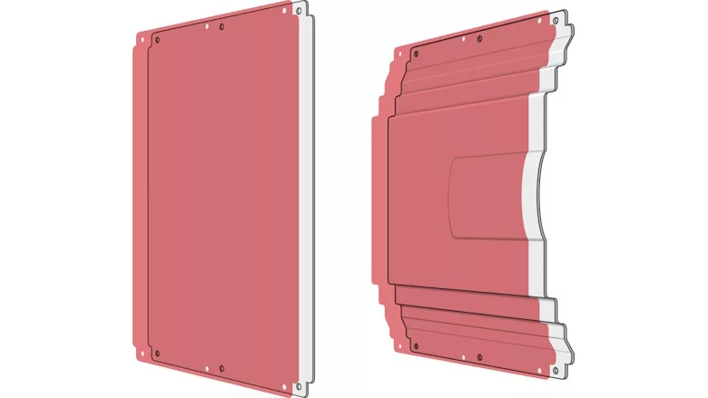 Image illustrating how the tape is stampable and formable
