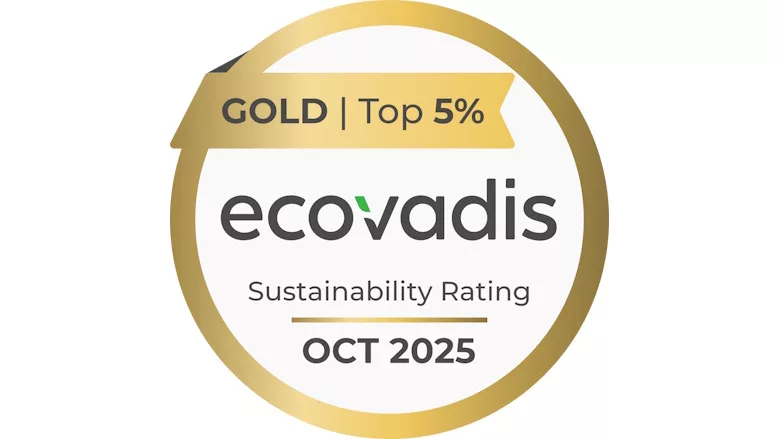 Picture of the gold EcoVadis badge