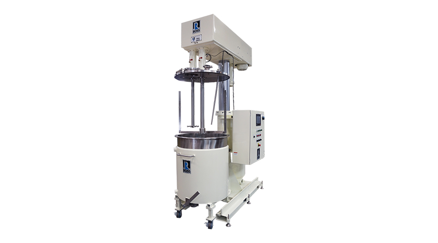 Dual-shaft mixers provide agitation and high-speed dispersive mixing.