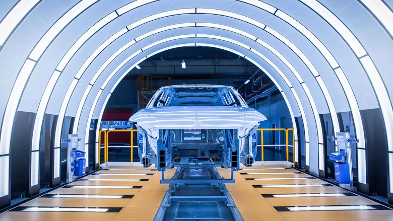 Picture of a car getting a pretreatment coating