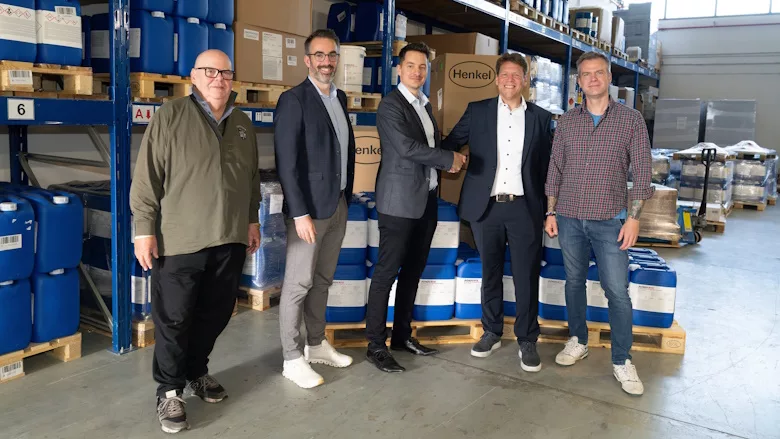 Picture of four men at Bodo Moller Chemie Switzerland