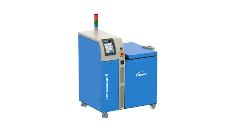 Picture of a blue machine used for melting adhesives