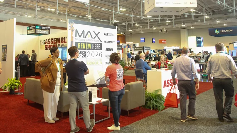 Photo of people at a trade show